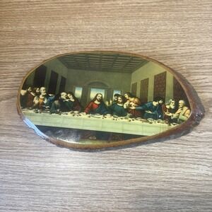 Rustic Bark Wall Plaque Jesus Christ The Last Supper Backus Mn